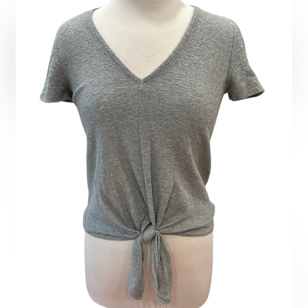Madewell Texture & Thread Modern Tie-Front Top -   XS